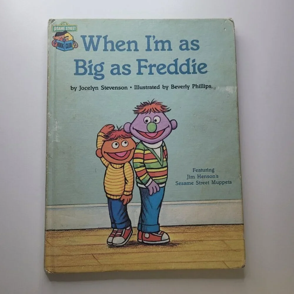 Sesame Street When I'm‎ As Big As Freddie Book Vintage 1980s Muppets Jim Henson